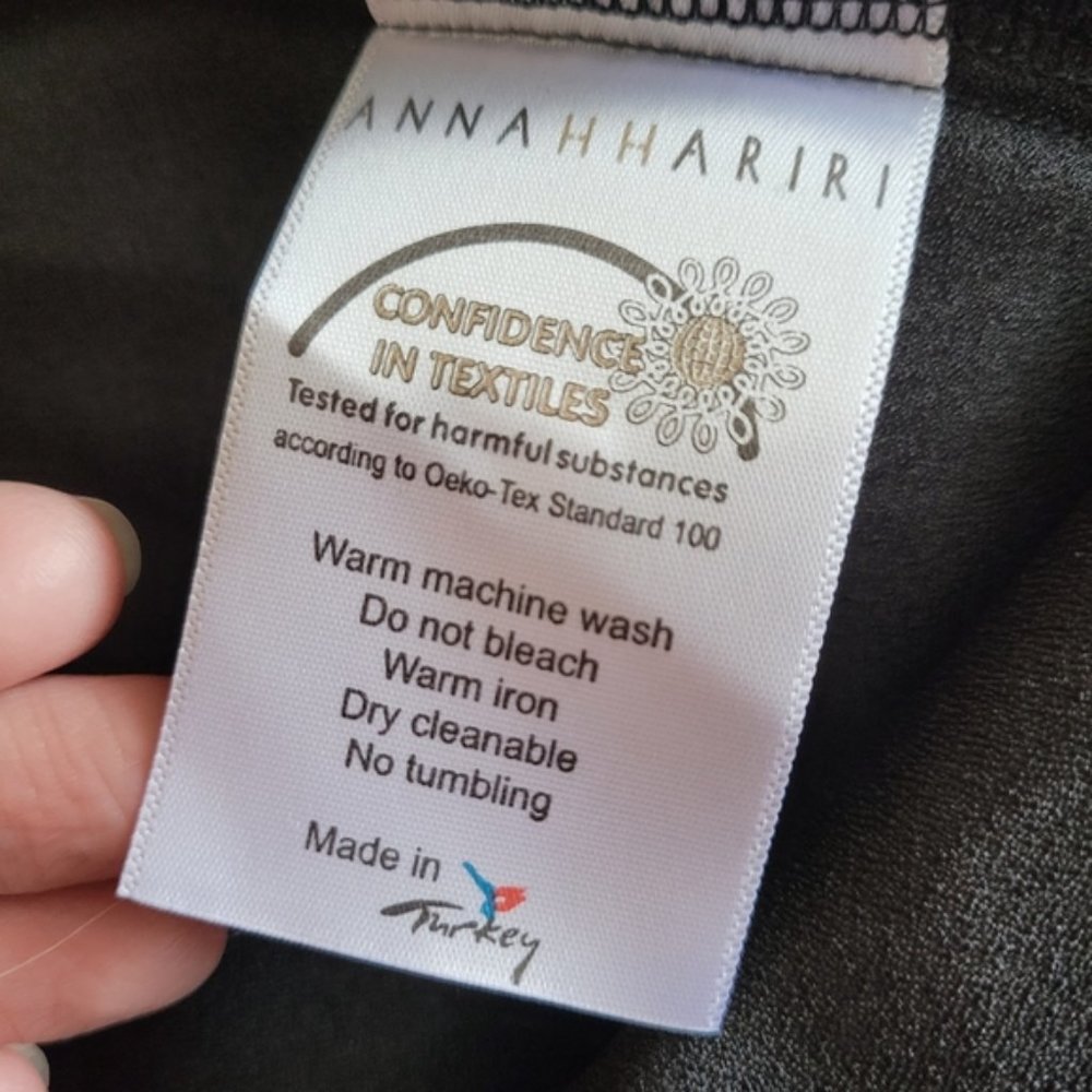 Annah Hariri modest black floral embroidered dress size 4 - Picture 14 of 15